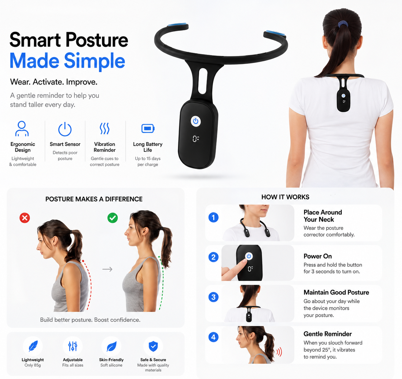 Smart Posture Corrector - Smart Posture Made Simple